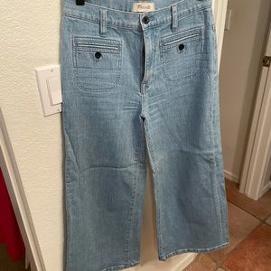 Madewell Wide Leg Cropped Jeans size 25